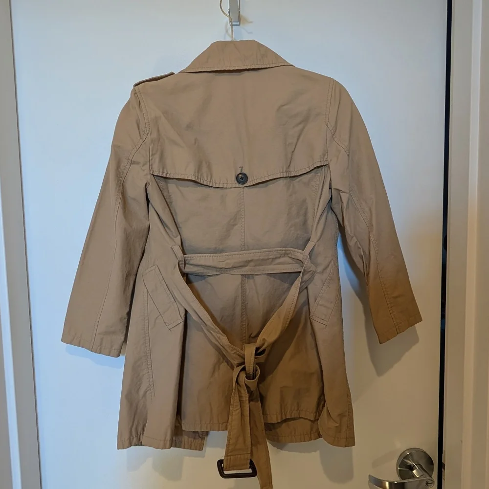 Old Navy Tan Double Breasted Trench Coat Size XS Petite